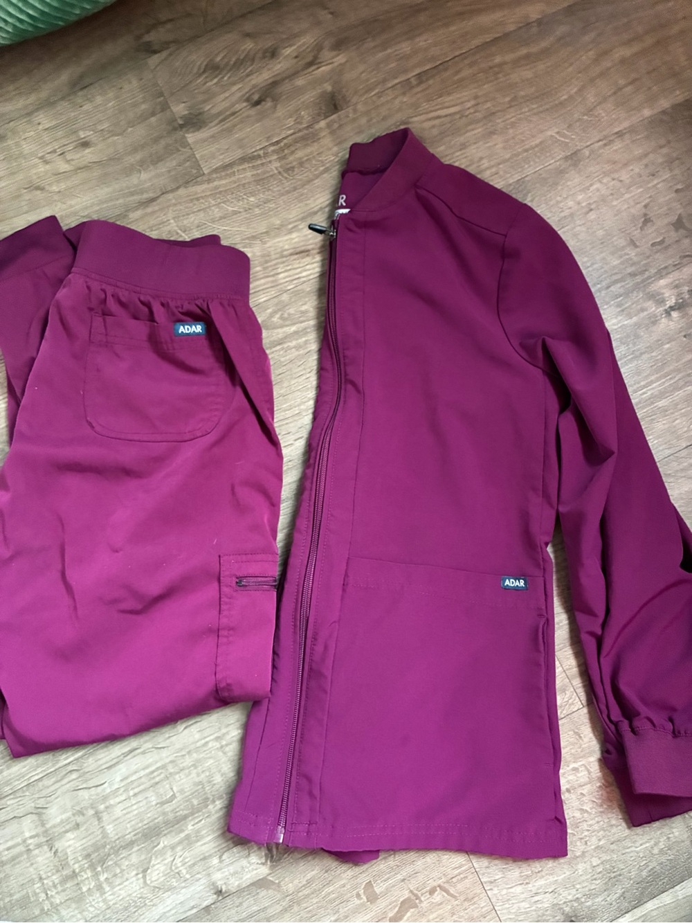 ADAR Women’s Magenta Zip-Front Medical Jacket